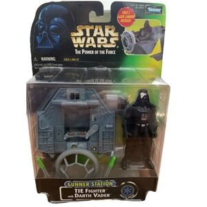Star Wars Power Of The Force Gunner Station Darth Vader 3.75" Hasbro